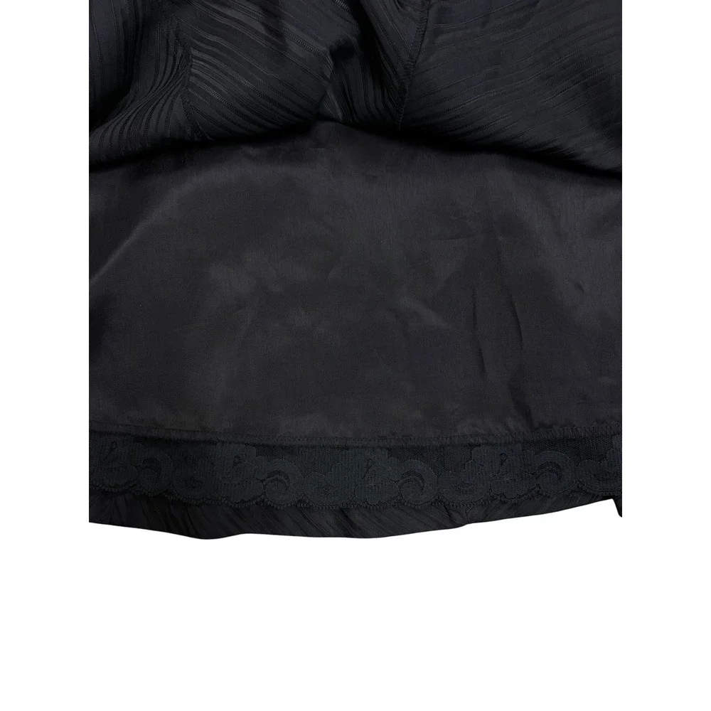 Trina Turk Los Angeles Black Diagonal Pleated A-Line Skirt Size 6